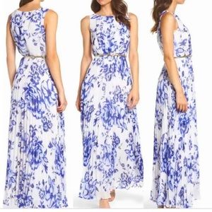 Eliza J blue white floral maxi Sz 4